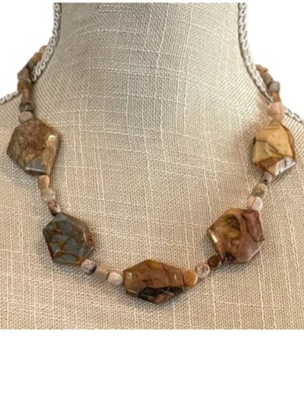 Jasper Stone Bead Necklace